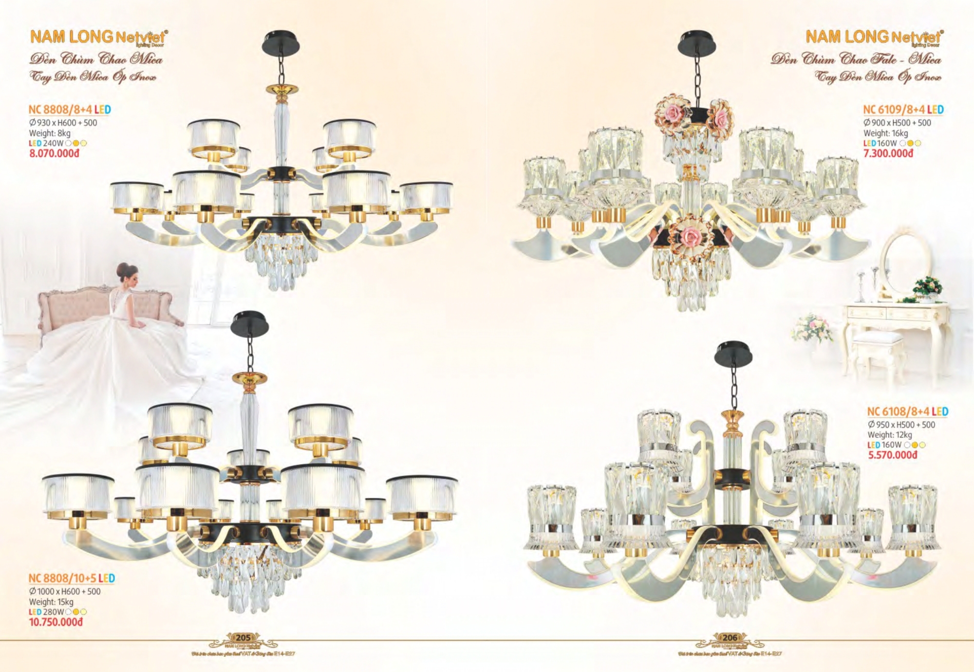 Bảng giá đèn trang trí Nam Long